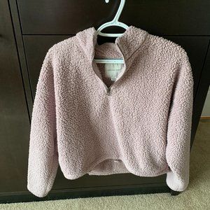 American Eagle Cropped Sherpa Jacket